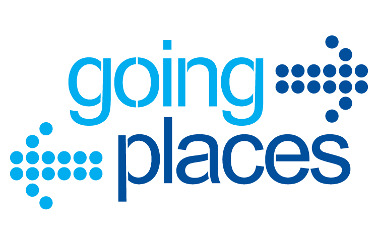 Going Places Logo. Text.