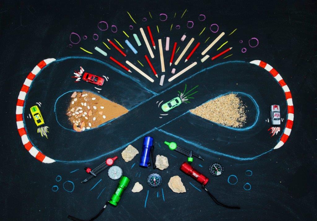 Contents of a DIY kit for Earth and space sciences.