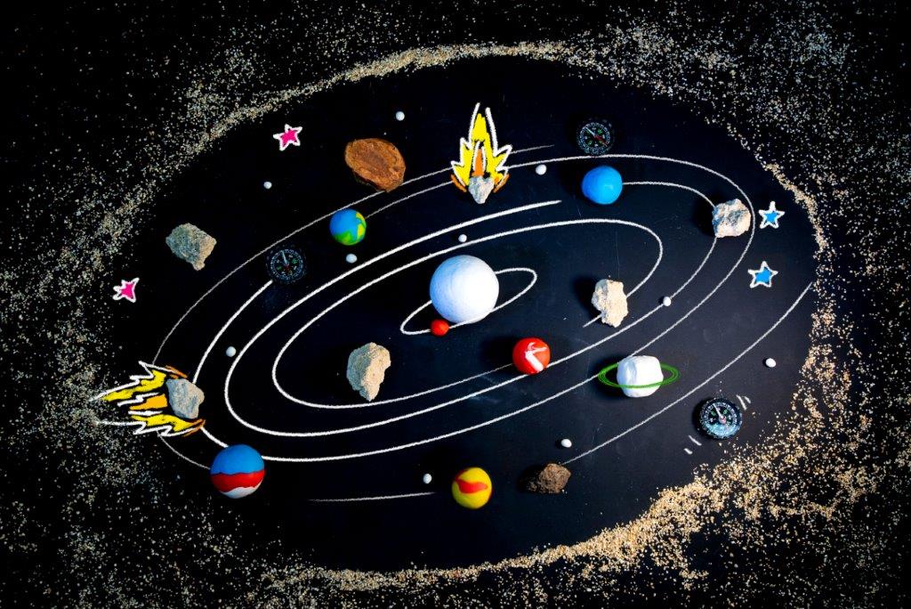 Contents of a DIY kit for Earth and space sciences.