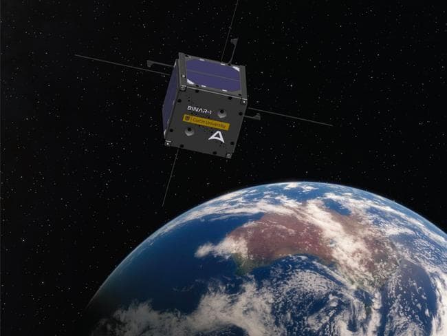 Render of Binar-1 over Earth