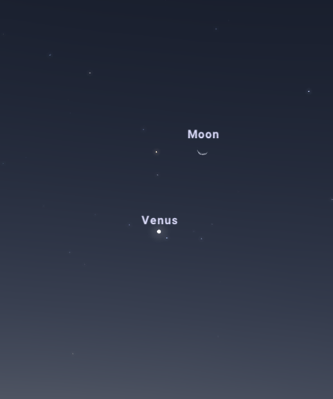 Venus, the Moon and Antares in the night sky from WA will form almost a right angle triangle on the night of 10 October.