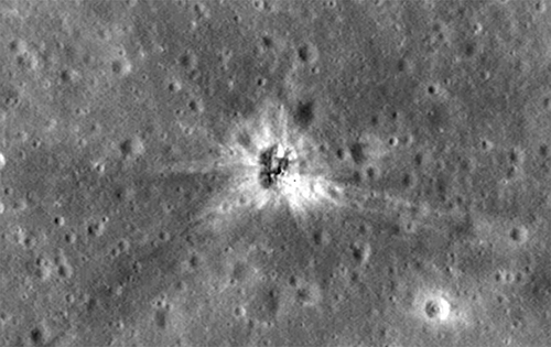 Apollo 16’s S-IVB booster impact site captured by the Lunar Reconnaissance Orbiter 
