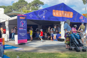 The outside of Scitech's activation at the Perth Royal Show.